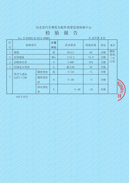檢(jian)驗(yàn)報告